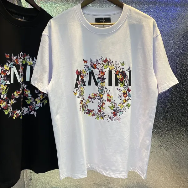 Amiri Butterfly Logo Print White T-Shirt - 3