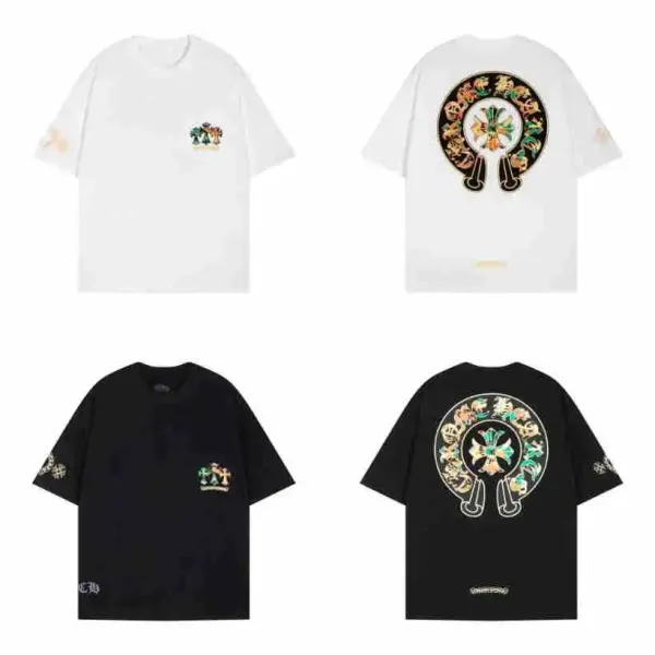 Chrome Hearts Cross Embroidered White T-Shirt - 36