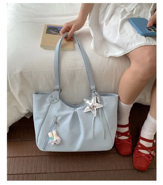 Design Polka Dot Tote Bag White - 27