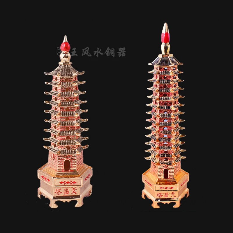 Gold Plated Wenchang Tower Pagoda Decoration