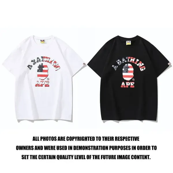 A Bathing Ape Multi-Logo Print White T-Shirt - 19