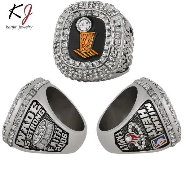 NBA Championship Ring Replica Silver Black Gold Jewelry - 3