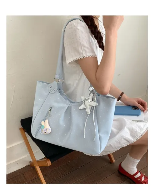 Design Polka Dot Tote Bag White - 30