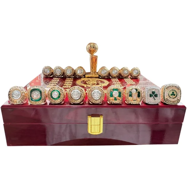 NBA Championship Rings Collection with Larry O'Brien Trophy Replica Jewelry - 2