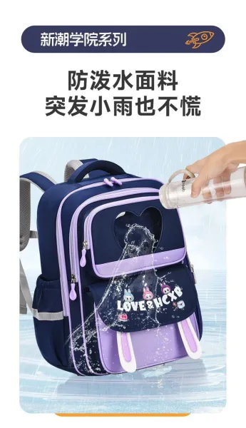 Design Kids School Backpack Navy Blue with Space Motif - 10