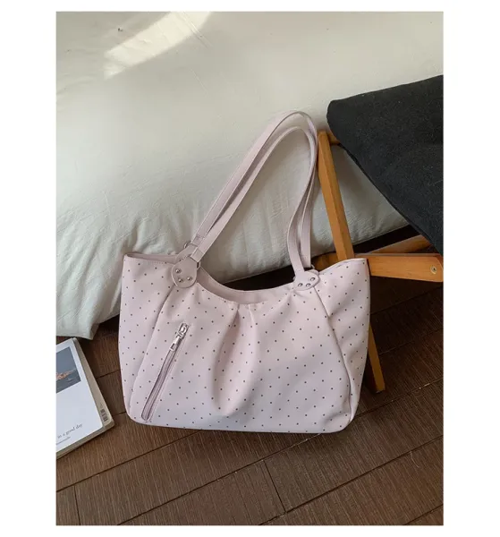 Design Polka Dot Tote Bag White - 44