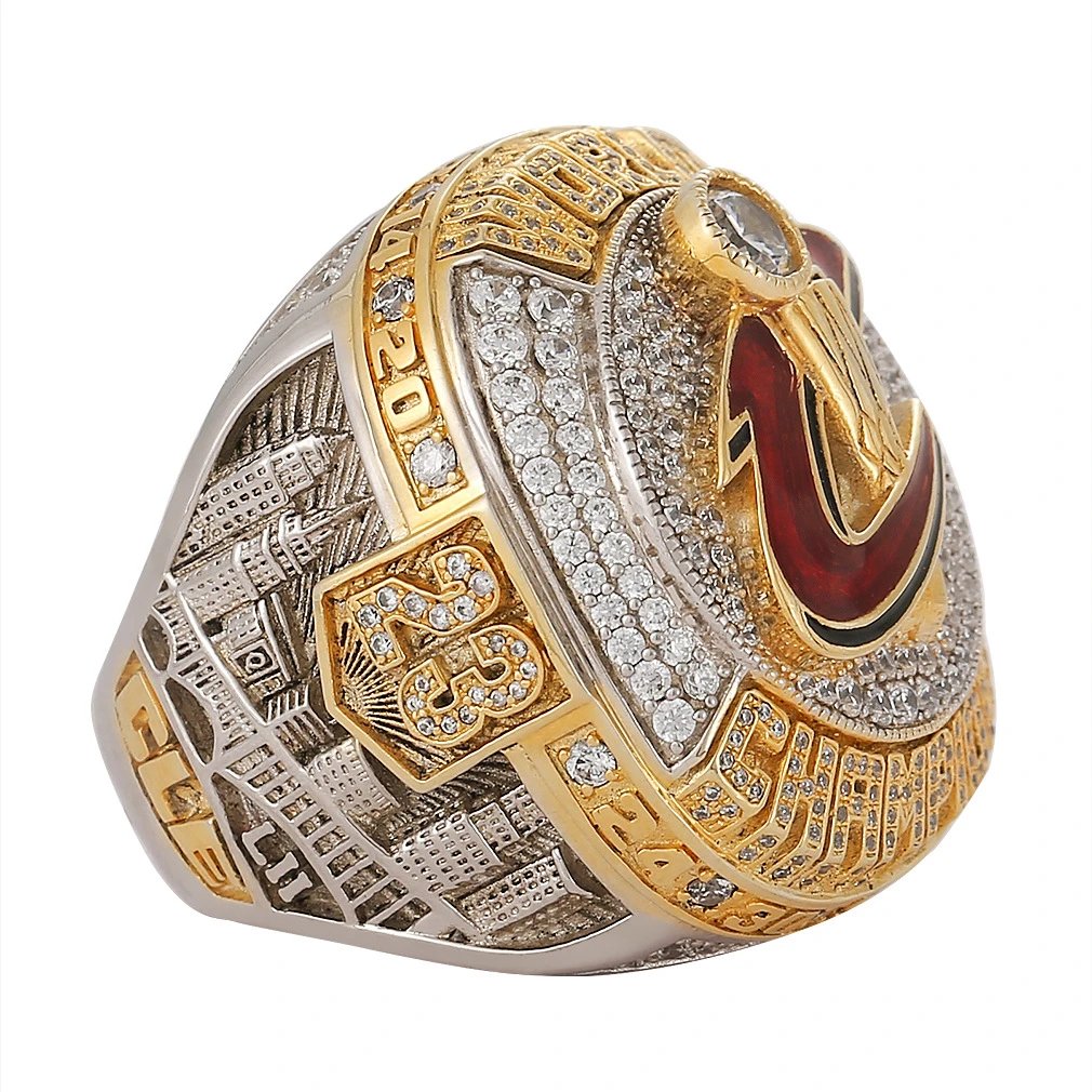 Design Cleveland Cavaliers Championship Ring Gold Red Crystal Jewelry - 6