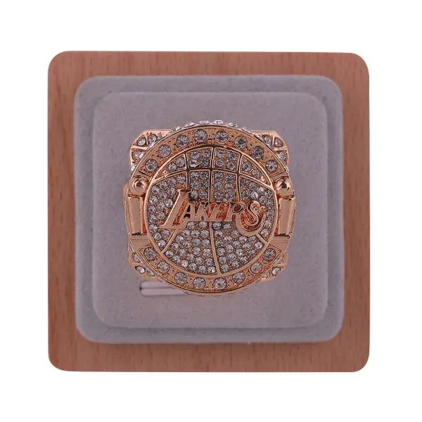 Los Angeles Lakers Championship Ring Rose Gold Crystal Basketball Ring Jewelry - 1