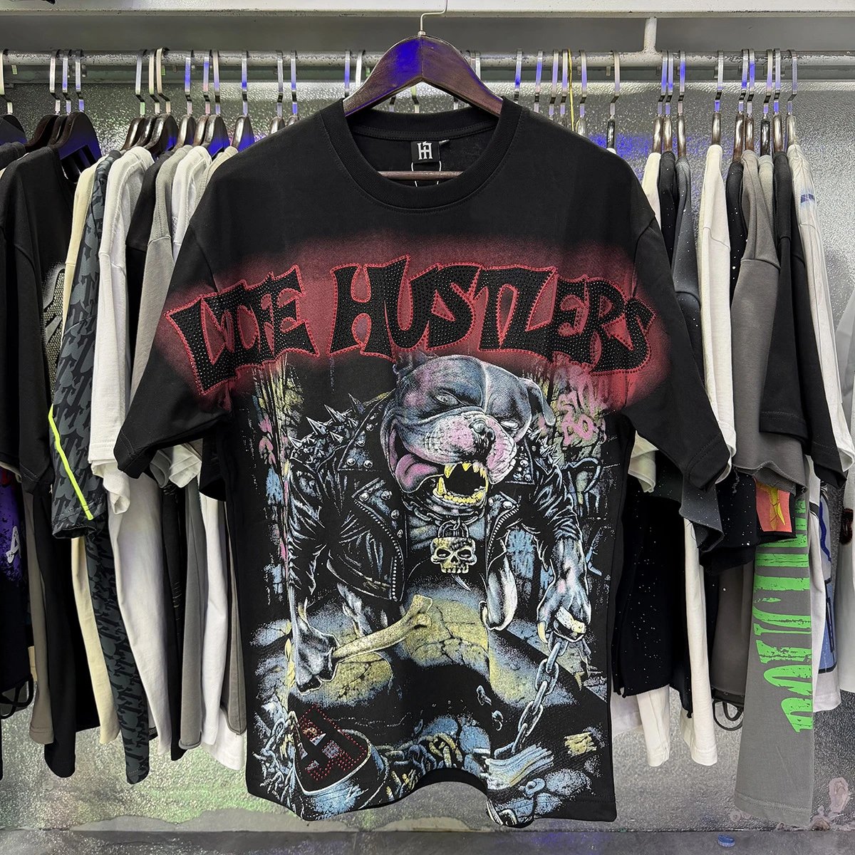Design Life Hustlers Jesus Is King Graphic T-Shirt Black T-Shirts - 29