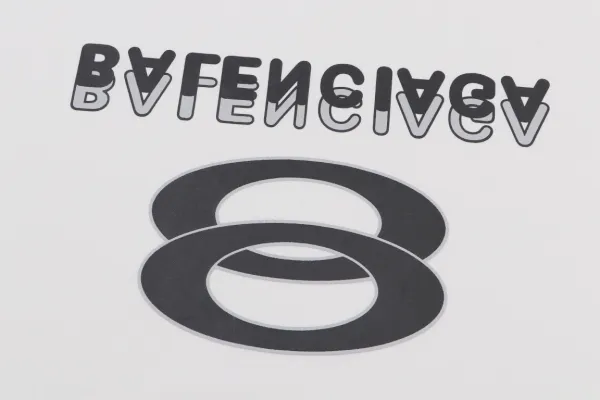 Balenciaga Distorted Logo White T-Shirt - 23
