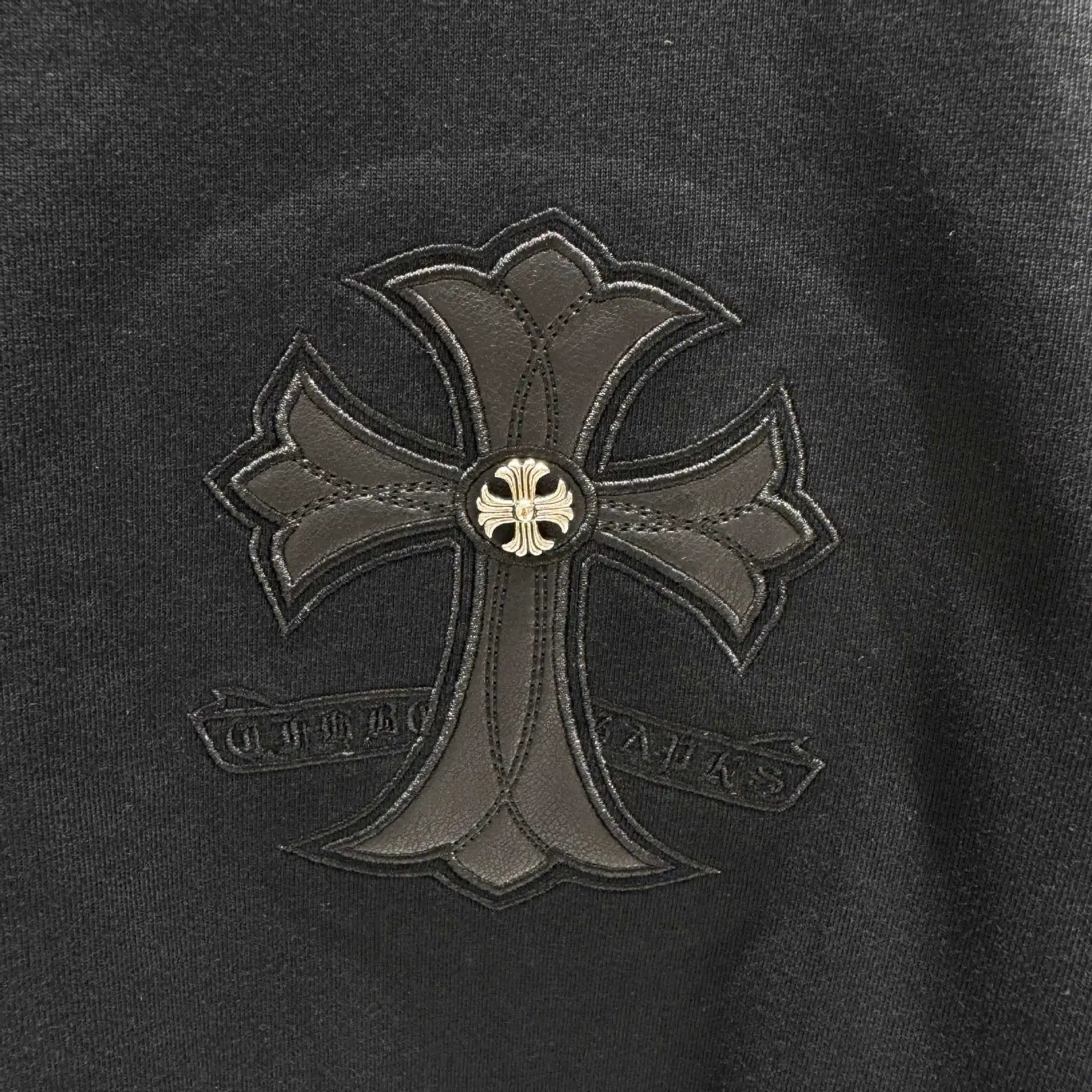 Chrome Hearts Cross Embroidered Black T-Shirt - 19