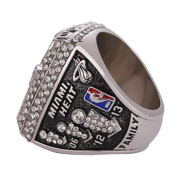 Miami Heat 2012 NBA Championship Ring Replica Silver Gold Black Jewelry - 6