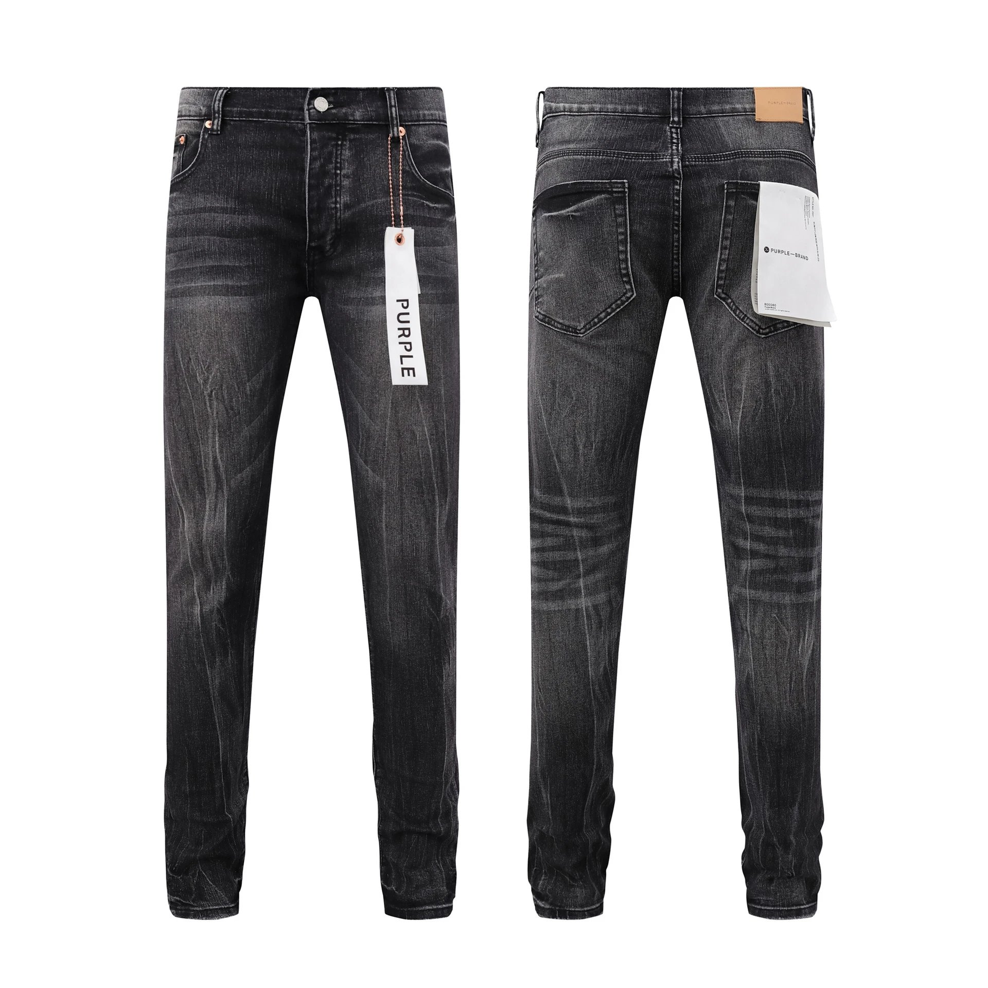 Purple Brand Logo-Embroidered Flared Black Jeans - 26