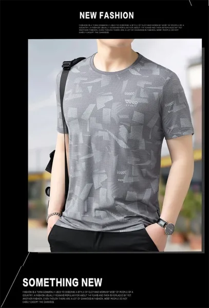 Design Jeep Spirit Geometric Print Navy T-Shirt T-Shirts - 12