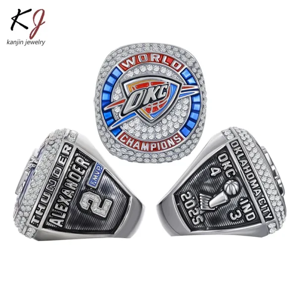 Design Kanjin Jewelry Oklahoma City Thunder World Champions Ring Multicolor Jewelry - 2