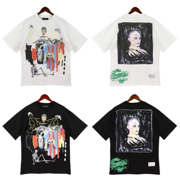 Amiri Tiger Logo Oversized Black T-Shirt - 34