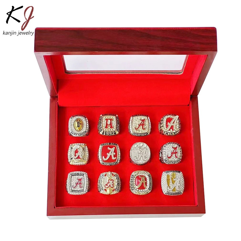 Design Kanjin Jewelry Alabama Crimson Tide Championship Rings Collection Multicolor Rings Jewelry - 5