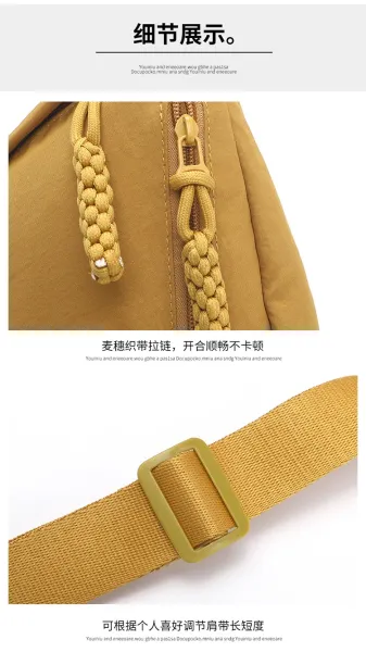 Design Hobo Bag Blue Minimalist Shoulder Bag - 14