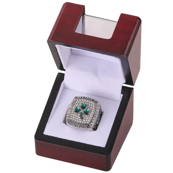 Design Boston Celtics Championship Ring Replica Silver Green Shamrock Jewelry - 1