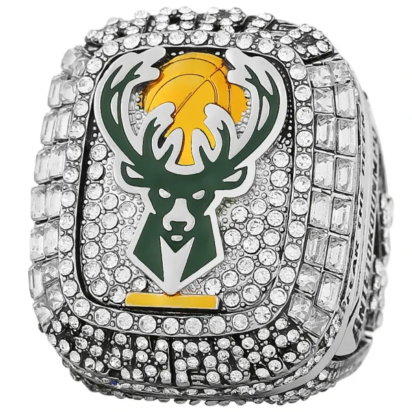 NBA Milwaukee Bucks 2021 NBA Champions Championship Ring Display Box Accessories - 3