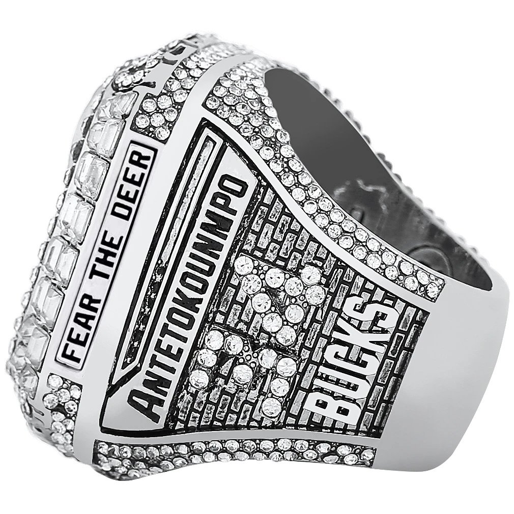 NBA Milwaukee Bucks 2021 NBA Champions Championship Ring Display Box Accessories - 4