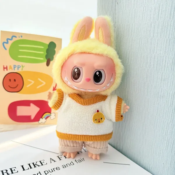 Pop Mart Labubu Bunny Hoodie Set Yellow Clothing - 1