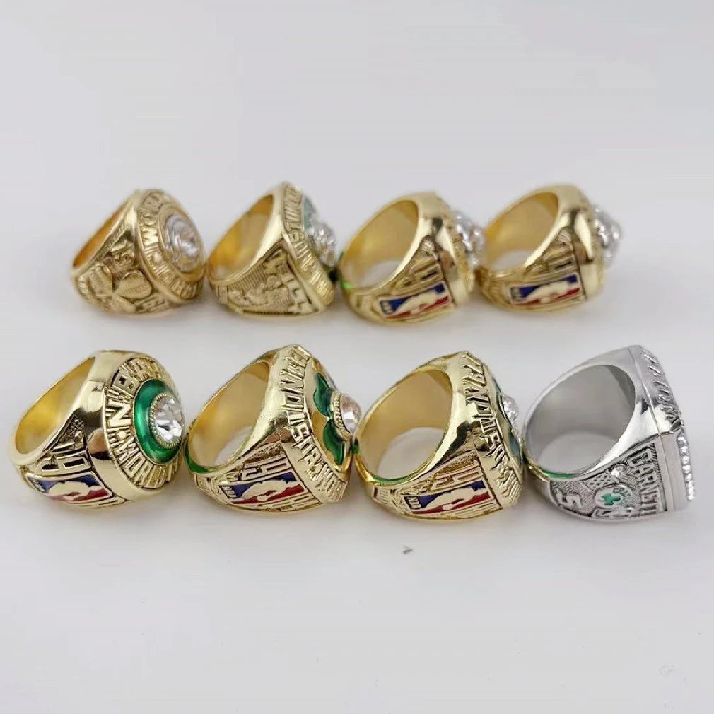 Design Boston Celtics Championship Rings Collection Red Velvet Box Set Jewelry - 7