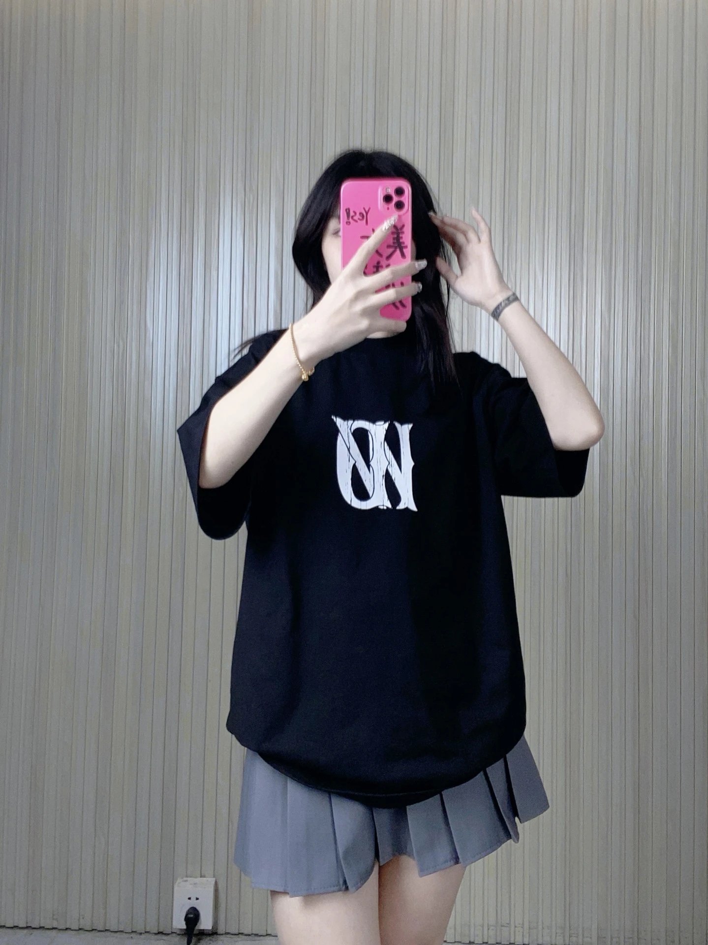 Design Welldone Sporty Striped T-Shirt Black T-Shirts - 46