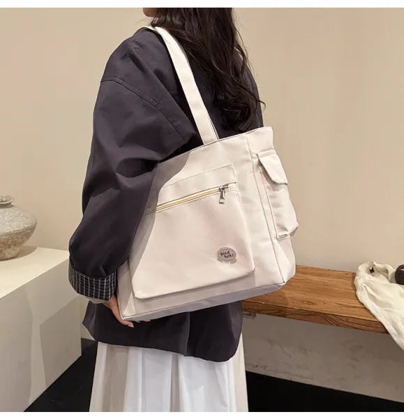 Design Good Luck! Tote Bag Beige Handbag Tote Bag - 26