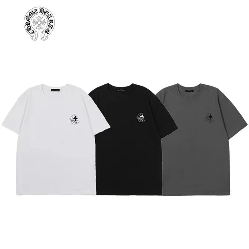 Chrome Hearts Cross Logo Embroidered White T-Shirt - 10