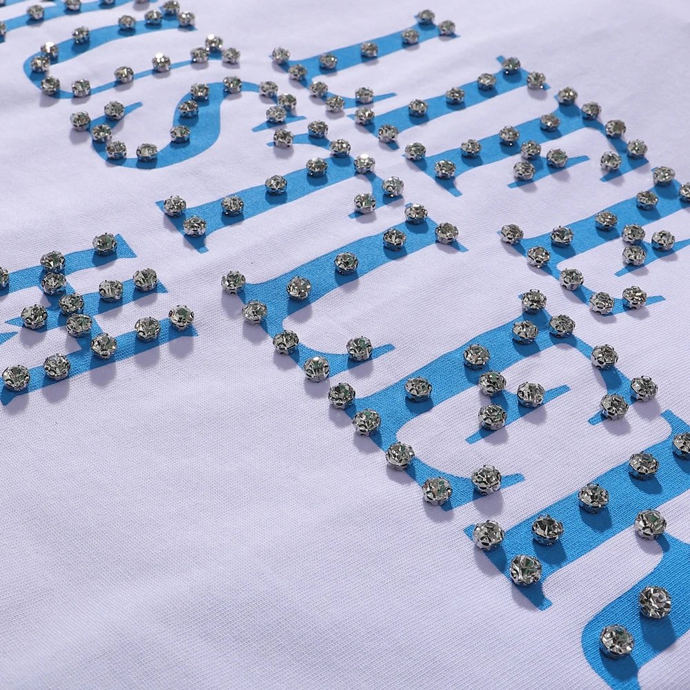 Design Studded Blue 'H' Graphic T-Shirt Black - 12