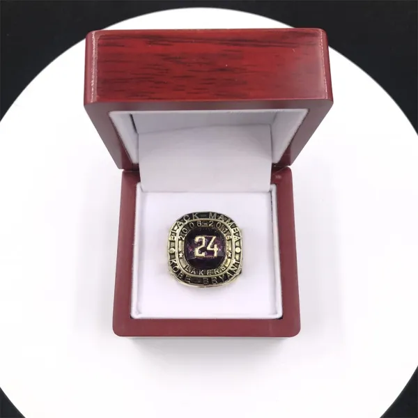 Los Angeles Lakers Kobe Bryant Championship Ring 24 Purple Gold Jewelry - 1
