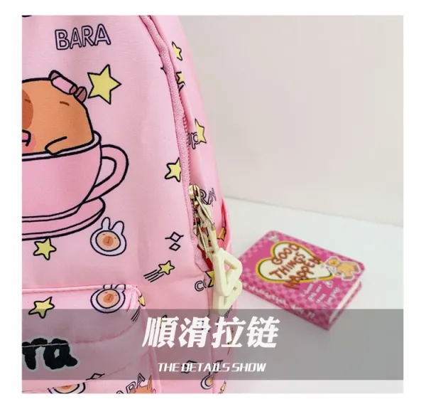 Design Capypara Capybara Print Mini Backpack Blue Mini Backpack - 8