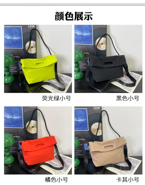 Design Fold-Over Shoulder Bag Black - 8