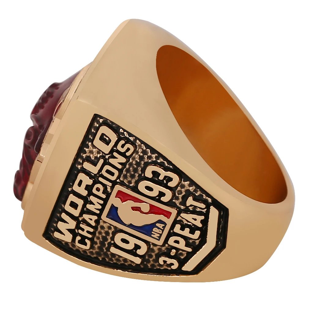 Design Kanjin Jewelry Chicago Bulls Championship Ring Red Gold Ring Jewelry - 5