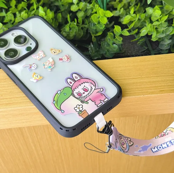 Design Lanyard with Cartoon Print Multicolor Neck Strap Accessories - 9