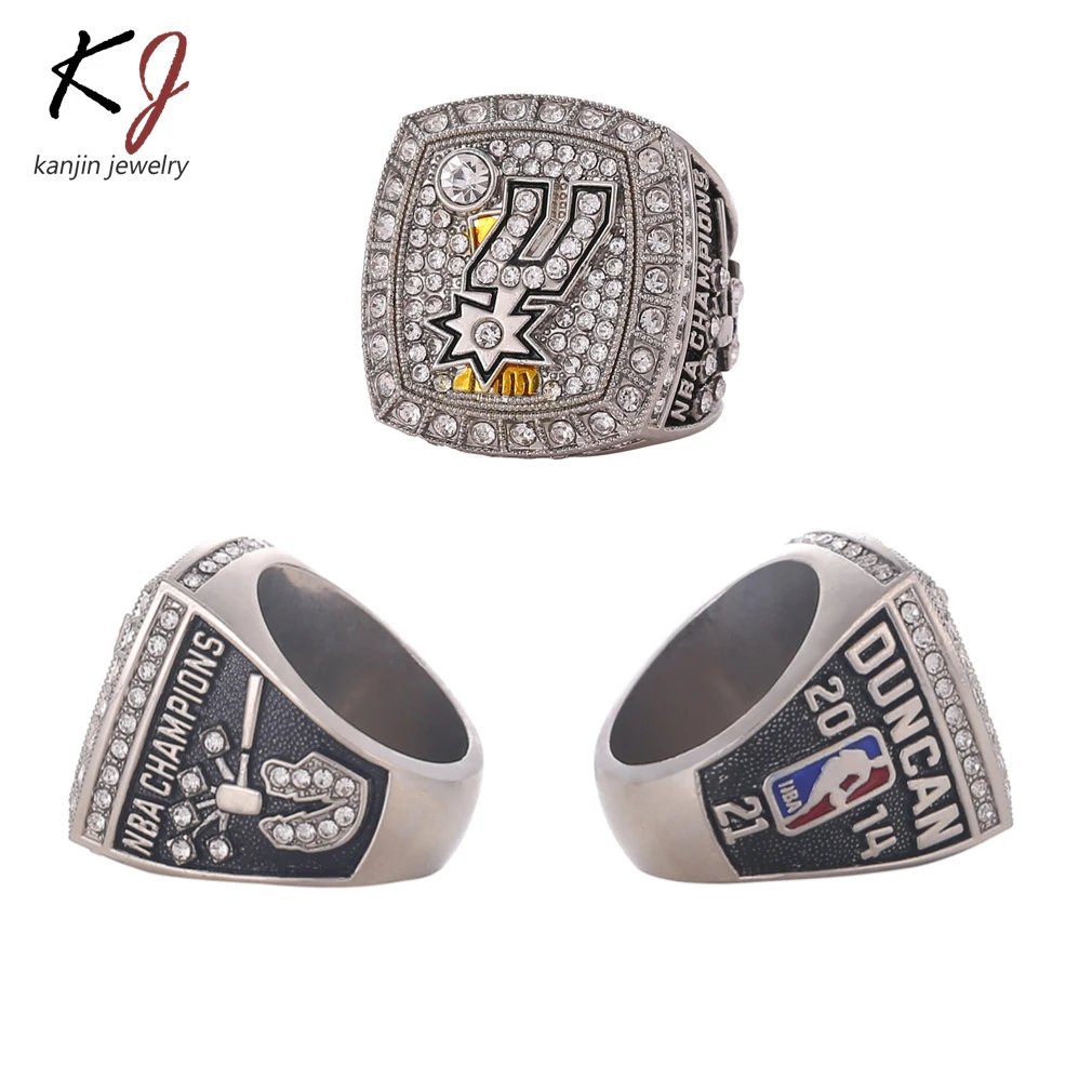 NBA San Antonio Spurs 2007 Championship Ring Silver Crystal Jewelry - 3