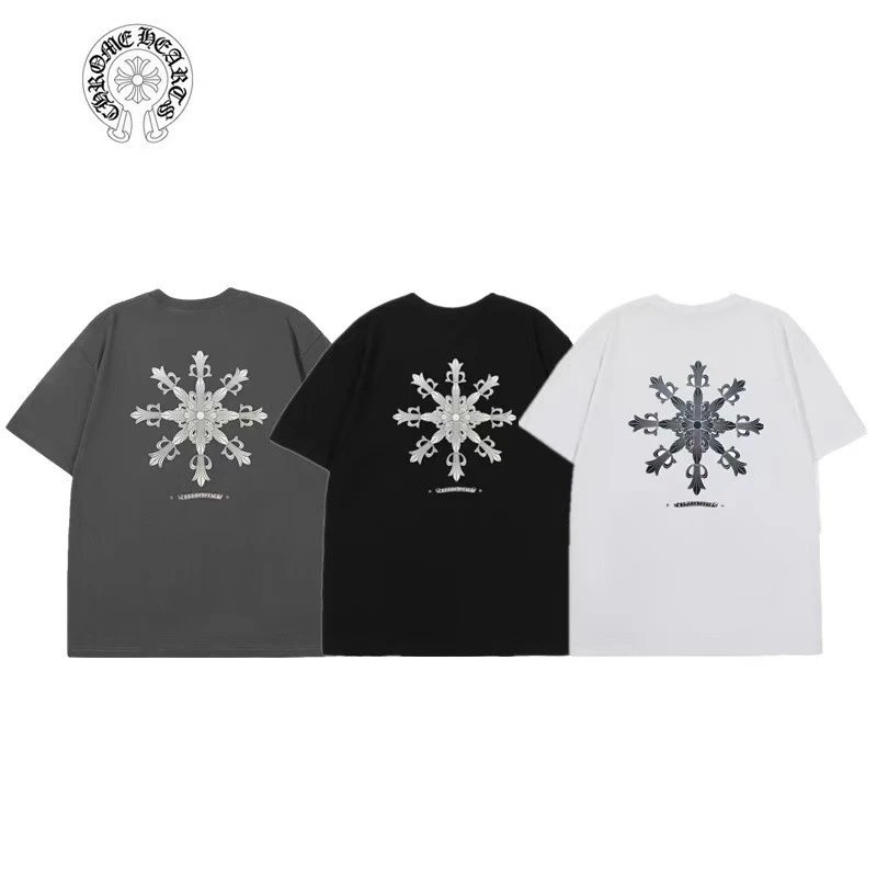Chrome Hearts Cross Logo Embroidered White T-Shirt - 15