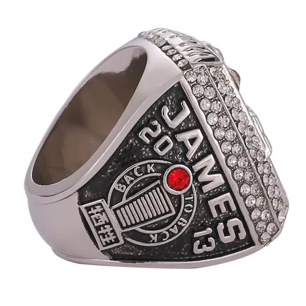 Miami Heat 2012 NBA Championship Ring Replica Silver Gold Black Jewelry - 5