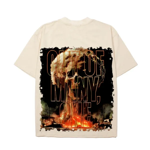 Godspeed Skeleton Newspaper Graphic T-Shirt Black - 28