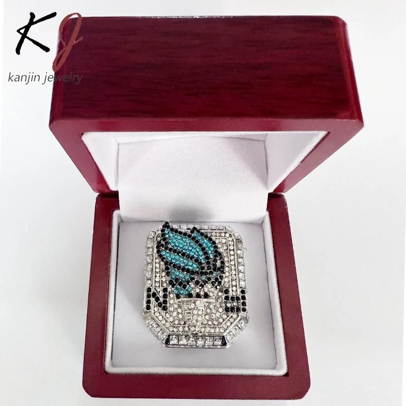 Design Kanjin Jewelry Butterfly Crystal Ring Silver Blue Black Jewelry - 3