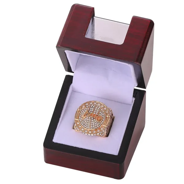 Los Angeles Lakers Championship Ring Gold Crystal Jewelry - 6