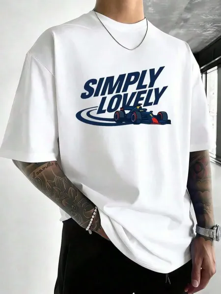 Design Simply Lovely Formula 1 Graphic T-Shirt White - 7