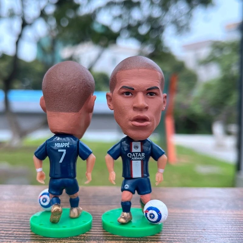 Design Al Nassr FC Cristiano Ronaldo Bobblehead Figure Yellow Blue Jersey Collectible Accessories - 19