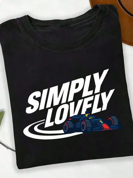 Design Simply Lovely Formula 1 Graphic T-Shirt White - 15