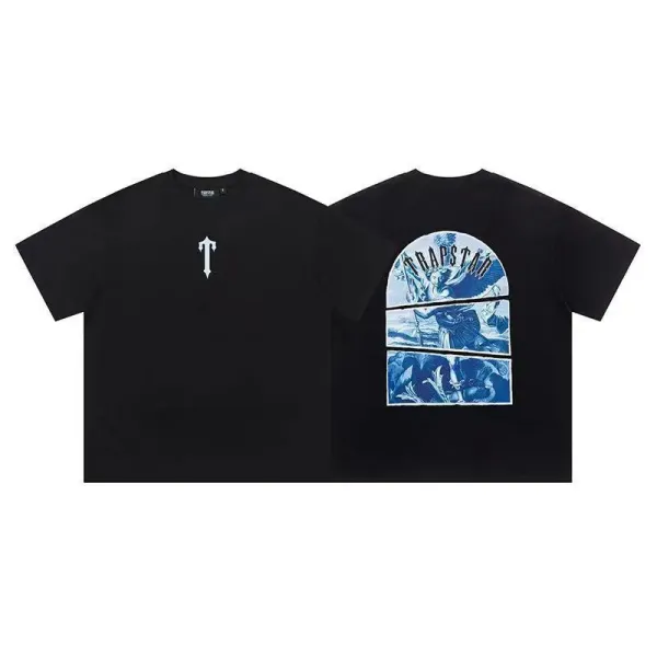 Trapstar Tra Star Blue Print White T-Shirt - 8