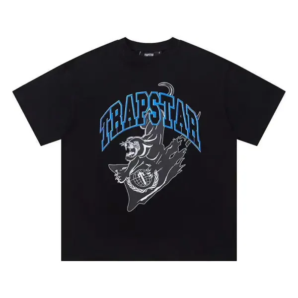 Trapstar Tra Star Blue Print White T-Shirt - 10