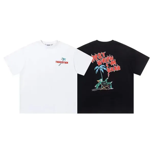 Trapstar Tra Star Blue Print White T-Shirt - 11