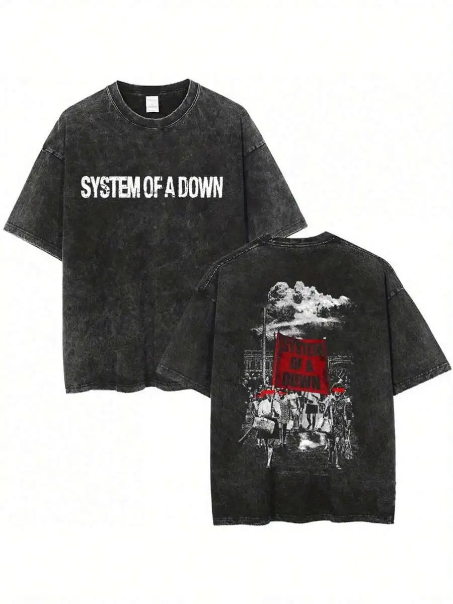 Design System Of A Down Graphic Acid Wash T-Shirt T-Shirts - 7