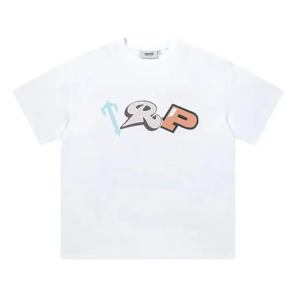 Trapstar Tra Star Blue Print White T-Shirt - 28